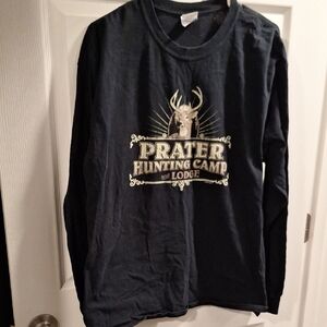 Gildan Black Long Sleeve Tee with Hunting Camp Design